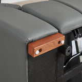 Luxury Power Reclining Motion Sectional Sofa Oversized Leather Upholstered Left Facing Recliner Sofa&Couch for Living Room, L-Shaped Power Recliner Couch W/USB Ports, Adjustable Headrest & Footrest ERYE