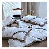 YUSIWOAL Marbling Bedding set Cotton Duvet cover Bed linen Set King Bedding Queen Single size comforter sets Summer Duvet Cover sets(B,FLAT BED SHEET-KING 4PCS) YUSIWOAL