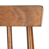 SAFAVIEH Home Collection Priam Farmhouse Walnut Brown Spindle Back Living Room Accent Dining Chair SAFAVIEH