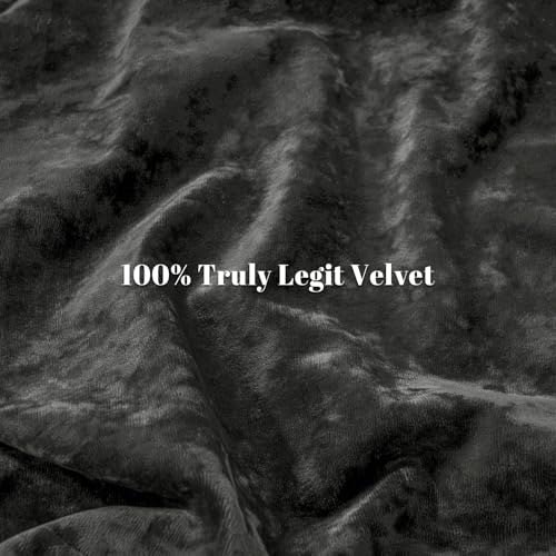 PHF Truly Velvet Duvet Cover Set Queen Size, 3pcs Ultra Soft Breathable Comforter Cover Set, Luxury Cozy Flannel Duvet Cover with Pillow Shams Bedding Collection, 90" x 90", Dark Grey PHF