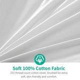 APSMILE Organic Feathers Down Comforter California King, All-Seasons Duvet Insert, 100% Cotton Medium Warm Quilted Bed Comforter Insert (104x96, Ivory White) APSMILE