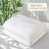 Rwlvpe Cooling Comforter Queen Size, 100% Rayon Derived from Bamboo Shell, Cooling Blanket for Hot Sleepers, Q-Max>0.48 Breathable Bamboo Fill Duvet Insert (90"x90", White) Rwlvpe