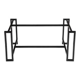 Nicemoods 39.37" Coffee Table, 2 Layers 1.5cm Thick Marble MDF Rectangle Tabletop Iron Coffee Table, Dining Room, Coffee Shop, Restaurant, White Top (White+ Black Leg) Nicemoods