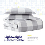 Twin Comforter Set with Sheets - 5-Piece Bedding Collection - 1 Comforter, 1 Fitted Sheet, 1 Flat, 2 Pillowcases - Deep Pocket - Soft & Premium Quality - Ideal for All Seasons, Checkered Box Sweet Home Collection