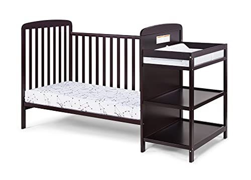 Suite Bebe Ramsey 3 in 1 Convertible Crib and Changer in an Espresso Finish