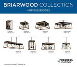 Progress Lighting P710012-020 Briarwood Antique Bronze One-Light Wall Sconce, Architectural Progress Lighting