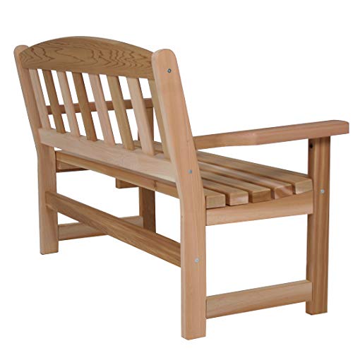 All Things Cedar GB48 Garden Bench Wood | Outdoor Bench, Real Wood Bench Chair | Handcrafted Comfort, Durable Patio Bench for Garden Retreats (51x23x34) - WoodArtSupply