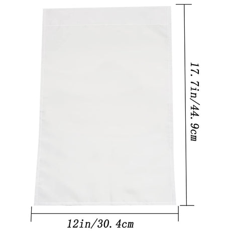 6Pcs Lawn Garden Flags Blank Garden Flags DIY Decorative Flag, Polyester Banners Flag for Indoor Outdoor Garden Decoration Holiday Festival,12 x 18 Inch, White yuntop