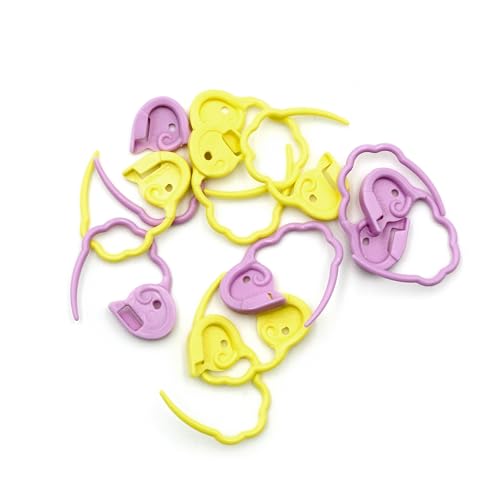 Clover Quick Locking Stitch Markers - Large 12/Pkg Clover