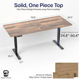 VIVO Electric 71 x 30 in Standing Desk, Touch Screen Adjustment, 220 lb Frame Support, 2E Series, Reclaimed Wood Top Black Frame, DESK-KIT-2E71P VIVO