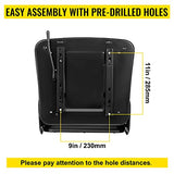 VEVOR Universal Forklift Seat Black PVC Tractor Seat, 6"/150MM Adjustable Mower Seat Foldable Seat Including Armrests, Seat Belt, Seat Switch, Skid Steer Seat Fit Forklift, Tractor, Skid Loader VEVOR