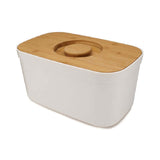 Joseph Joseph Bread Box with Removable Bamboo Cutting Board,White Joseph Joseph