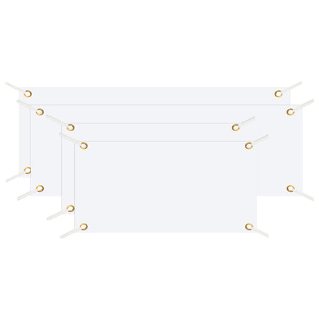 PATIKIL Large Blank Banner and Signs, 4 Pcs Polyester Sublimation Banners with Hanging Rope for Business Outside Outdoor Wall Flag Paintable DIY Banner Signs, White 2 x 4 Feet, 2 x 6 Feet PATIKIL