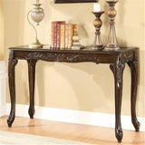 Homes: Inside + Out Charleston Traditional Wood 48 in. Console Table with Cabriole Legs for Living Room, Bedroom, Hallway, Cherry Brown HOMES: INSIDE + OUT