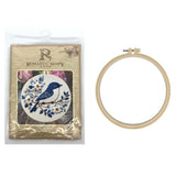 jinglinhh Embroidery Starter Kit Tit Bird Flowers for Adult Beginners, DIY Stamped Cross Stitch Kit Kit with Hoops, Threads & Embroidery Cloth, Needlework Craft Gift for Women