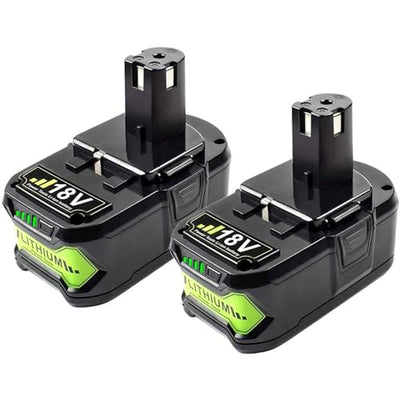 POWTREE 7.0Ah 18V 2Pack Replacement for Ryobi 18V Battery ONE+ Plus Li-ion P108 P102 P103 P104 P105 P107 P109 P122 PBP005 RB18L50 Cordless Power Tools with LED Indicator