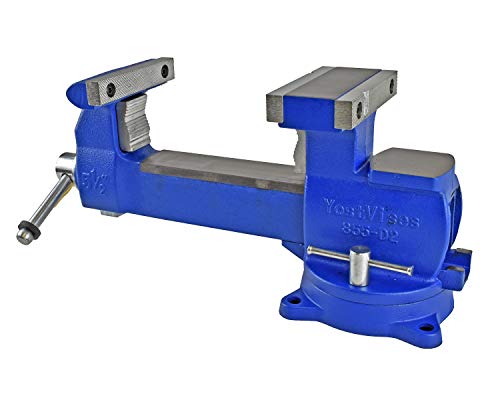 Yost Vises 855-D2 Industrial Grade Reversible Vise, 5.5", Blue - WoodArtSupply