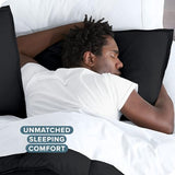 Bare Home Bedding Duvet Cover Queen Size - Premium 1800 Super Soft Collection - Lightweight, Cooling Duvet Cover - Soft Breathable Bedding (Queen, Black) Bare Home