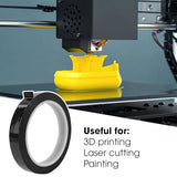 2PCS 14mmx50Meter 3D Printer Tape, Masking Shading Border Wish Tape Accessories Parts for Elegoo Mars for Photon LCD 3D Printer Laser Painters (Black) BuleVina