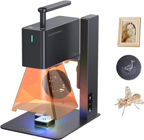 LaserPecker LP2 (Basic) Laser Engraver Cutter, 60W Galvo Laser Handheld Engraver High Precision 0.05mm Compressed Spot, 36000mm/min High Speed Portable Engraving Machine for Wood Kraft Paper Leather LaserPecker