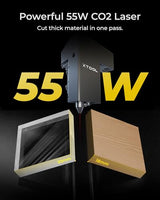 xTool P2S 55W CO2 Laser Cutter, Smart Desktop CO2 Laser Engraver and Cutter Machine, Dual Smart 16MP Cameras, 3D Curved Cylinder Engraving, Create with Wood and Metal Acrylic Glass Fabric Leather xTool