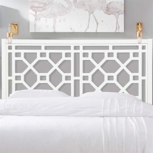 Comfort Pointe Chippendale White Wooden Headboard - King Size Comfort Pointe