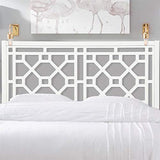 Comfort Pointe Chippendale White Wooden Headboard - King Size Comfort Pointe