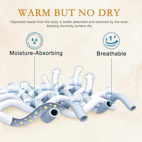 YOUR MOON Luxurious All Season Wool Comforter Twin Size, 100% Natural Australian Wool Filling, Hypoallergenic Comforter Duvet Insert, Noiseless Cotton Shell (White) YOUR MOON