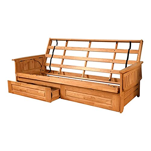Kodiak Furniture Phoenix Queen Solid Wood Frame with Drawers in Butternut/Brown Kodiak Furniture