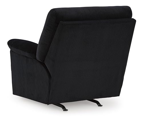 Signature Design by Ashley SimpleJoy Casual Rocker Recliner with Pillow-Top Armrest, Black
