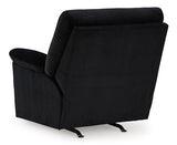 Signature Design by Ashley SimpleJoy Casual Rocker Recliner with Pillow-Top Armrest, Black