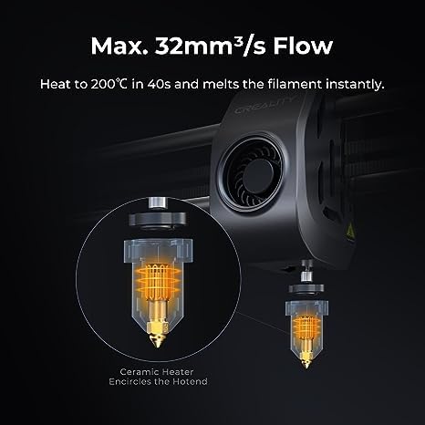 Creality K1 MAX 3D Printer,Speedy 3D Printer,up to 600mm/s Speed & 20000mm/s² Acceleration,Multi-Color Capability,100±0.1mm Printing Accuracy,Dual Fans Cooler,with Max. 32mm³/s Flow Hotend - WoodArtSupply