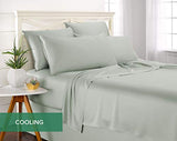 Pure Bamboo Queen Sheets, Genuine 100% Organic Viscose Derived from Bamboo Bed Sheet Set, Luxuriously Soft & Cooling, Double Stitching, 2 Year Quality Promise (Queen, Sea Glass) Pure Bamboo