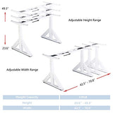 VWINDESK VJ205 Electric Height Adjustable Sitting Standing Desk Frame Sit Stand - Dual Motors 3 Stages Motorized Desk Base Only, White VWINDESK