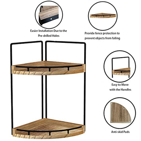 Dorhors Brown 2-Tier Bathroom Counter Organizer and Vanity Shelf Dorhors