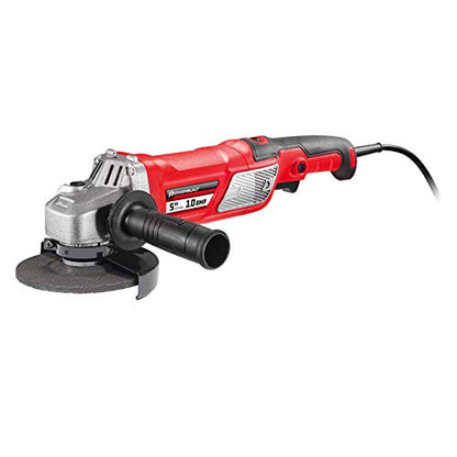 Powerbuilt 5 in.10 Amp Variable Speed Angle Grinder Constant RPM - 240079, Red - WoodArtSupply