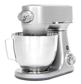 GE Tilt-Head Electric Stand Mixer | 7-Speed, 350-Watt Motor | Includes 5.3-Quart Bowl, Flat Beater, Dough Hook, Wire Whisk & Pouring Shield | Countertop Kitchen Essentials | Granite Gray GE