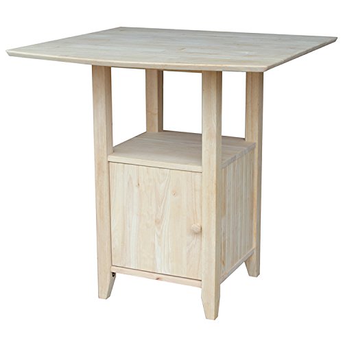 IC International Concepts T-3638DPG Bistro Table, Unfinished