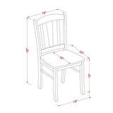 East West Furniture Antique 5 Piece Kitchen Set for 4 Includes a Round Room Table with Pedestal and 4 Dining Chairs, 36x36 Inch, Black & Cherry East West Furniture