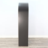 Pemberly Row Modern/Contemporary Arched Solid Wood Bookcase in Black Pemberly Row