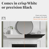 Pearl Mantels ARYB60618 Clean, Sophisticated Premium Grade A MDF Mantel Shelf, 60" L x 10" D x 5" H, Crisp White Paint, The Perfect Compliment to Your Hearth and Home Pearl Mantels