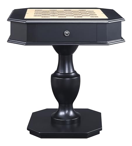Acme Galini 2-Drawer Wooden Game Table in Black Acme