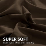 Cathay Home Hotel Luxury Wrinkle & Fade Resistant Double Brushed Ultra Soft Microfiber 1-Piece Single Flat Sheet - Chocolate, Twin (66" x 96") Cathay Home