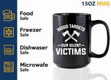 Axe Throw Coffee Mug 15oz Black -Wood targets - Sport Game Tomahawk Target Throwing wooden Competition Hunting Luxe Gifting