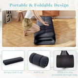 Giantex Japanese Floor Mattress, 4 Inch Futon Mattress with Washable Cover & Storage Bag, Foldable Roll up Mattress Tatami Mat, Portable Sleeping Pad for Camping, Dormitory, Black, King Giantex