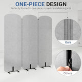 Natwind 3 Panel 73.2 x 71 inch Office Room Privacy Protect Space Divider Portable Partition,Wall Folding Cubicle Indoor Freestanding Acoustic Partition Temporary for Office Room Natwind