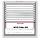 Lotus & Windoware Cordless, 2 Inch Faux Wood Blind, 26" Wide x 72" Long, Window Blinds, Blinds & Shades, Blinds for Indoor Windows, Smooth, Bright White - 26" x 72",Bright White LOTUS & WINDOWARE