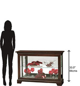 Howard Miller Underhill III Console Curio Cabinet 680-596 – Espresso Finish, Home Decor, One Glass Shelf, Two Level Display Case, No Reach Incandescent Light Howard Miller