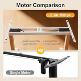 Fromann Dual Motor Standing Desk Frame, Electric Height Adjustable Desk Legs, Stand up Desk Base for Home Office Workstation, 270 lbs Weight Capacity, Max 36'' x 84'' Desktop, White Frame Only Fromann