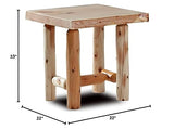 SRL Rustic Log End Table Pine & Cedar – Small Indoor End Table, Wood End Table, Lamp Table, Plant Table, Night Stand Table (Natural) Southern Rustic Logwerks